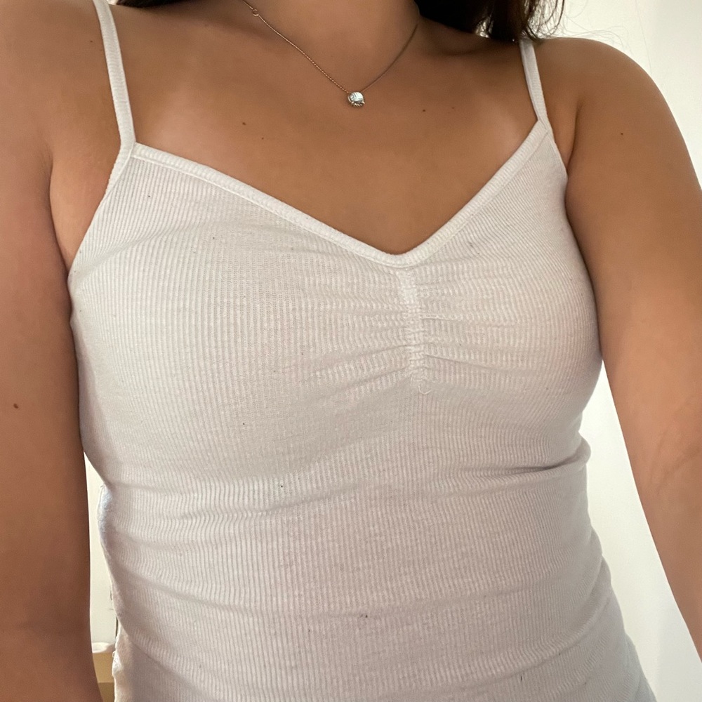 WHITE TIGHT TANK TOP